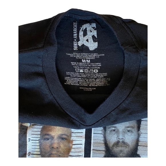 SONS OF ANARCHY MUGSHOT t-shirt. Men’s size medium - Picture 3 of 4